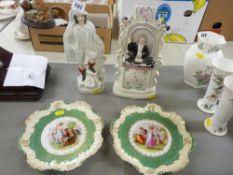 Two Staffs flatbacks and two Copeland plates