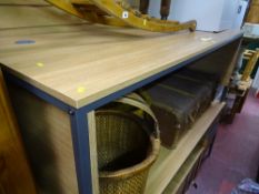 Modern office desk and a filing cabinet