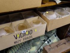Quantity of decorative glass lampshades in three boxes
