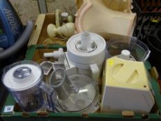 Parcel of food processing equipment by Masterchef and a pair of marble effect lamps E/T