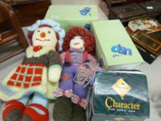 Collection of various composition dolls and figures etc