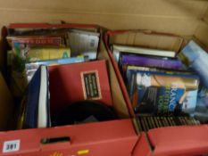 Two boxes of mixed books