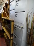 Three excellent modern metal filing cabinets - two 2 drawer and one 4 drawer, all with keys