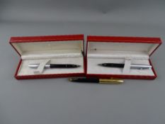 Sheaffer pens - Two 440 (Quasi-Imperial) fountain pens (boxed) and an Imperial VIII Touchdown