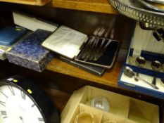 Quantity of cased cutlery sets etc