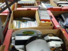 Box of DVDs, CDs etc