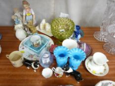 Mixed parcel of ornamental china and glassware and a large parcel of other glassware