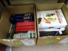 Two boxes of mixed books