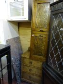Polished three drawer dressing table