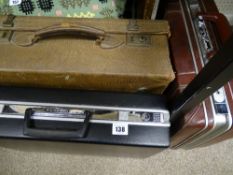 Three vintage briefcases/suitcases