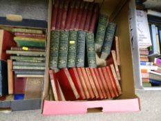 Three boxes of miscellaneous bound sets including Punch, seven items from Lord Lytton and volumes