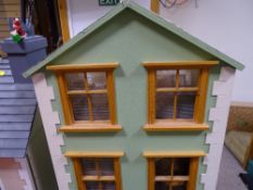 Vintage tall doll's house with furniture etc contents