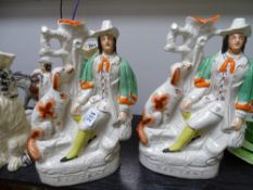 Pair of Staffs spillholder dog trays