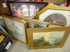 Quantity of framed pictures and prints