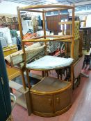 Bamboo and rattan corner unit with two base doors