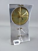 David Marshall stylized cast aluminium and bronze clock