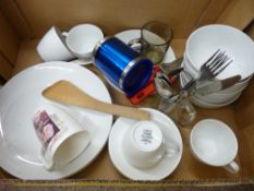 Quantity of Marks & Spencer tableware with a small selection of cutlery etc