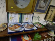 Boxed display plates with certificates etc