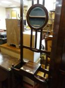 Polished wood hallstand with central mirror