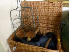 Fortnum & Mason wicker picnic basket and contents