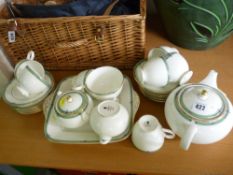 Wedgwood 'Jade' bone china part teaset with teapot