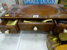 Neat inlaid dressing table chest of three drawers