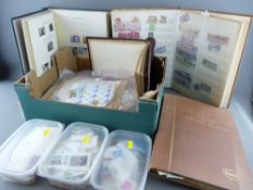 Collection of vintage world stamps contained within six albums along with unsorted quantities