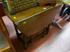 Small barley twist gate leg table