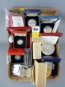 Royal Mint collection of proof and commemorative coins to include four Churchill, Queen Mother,