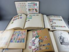 Collection of vintage world stamps contained in six albums