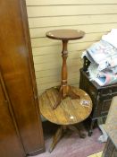 Two circular occasional tables