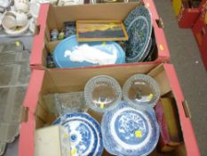 Two boxes of miscellaneous crockery and household goods