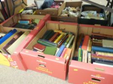 Four mixed boxes of books