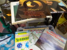 Tub and parcel of mixed genre LP records