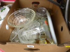 Box of vintage glassware