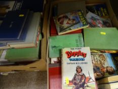 Box of miscellaneous books including several editions of Biggles