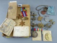 World War I & II military medals, tags and badges, the First War badges edge marked to S E -23558
