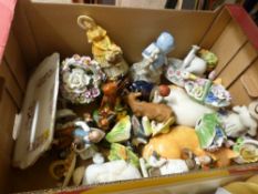 Quantity of ornamental animal and people figurines