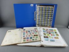 Collection of vintage world stamps contained in three albums