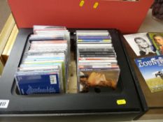 Quantity of music CDs, mainly classical in a lidded container