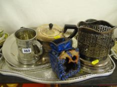 Quantity of various metalware items including trays etc