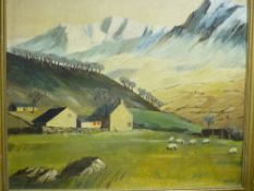 KITCHIN oil on board - entitled verso 'Cader Idris', signed, 50 x 59 cms