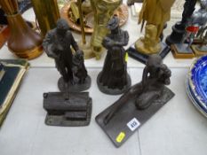 Four composition bronze effect ornaments