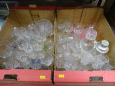 Two boxes of mainly drinking glassware