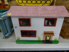 Vintage doll's house and contents