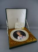 Boxed limited edition Crown Staffs commemorative plate 'HM Queen Elizabeth II Silver Jubilee,