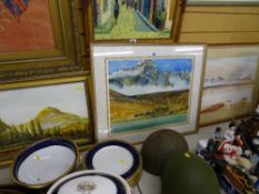 W HOWARD three watercolour studies of various mountain scenes, initialled