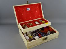 Vintage jewellery box and contents