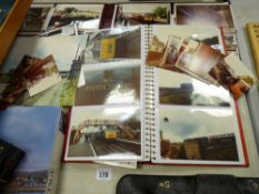 Three albums with steam and other related photographs