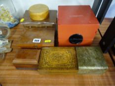 Collection of decorative wooden boxes